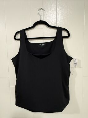 Lane Bryant Black Scoop-Neck Tank with Wide Straps